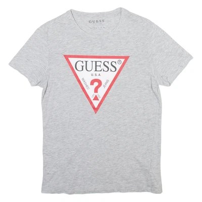 Camiseta masculina GUESS slim fit cinza gola redonda P - Imagem 1 de 4
