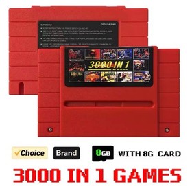 SNES Game Card 3000 in 1 Game Cartridge 8G TF Card