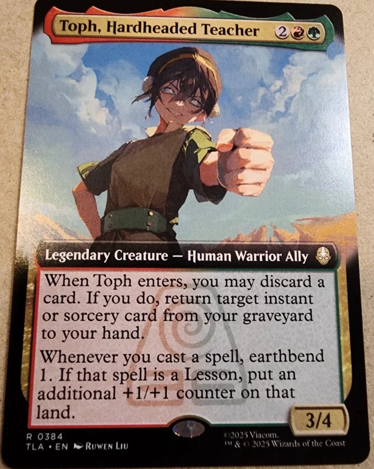 Toph, Hardheaded Teacher - #384 Regular (Extended Art) Avatar - Mtg - Image 1 of 1