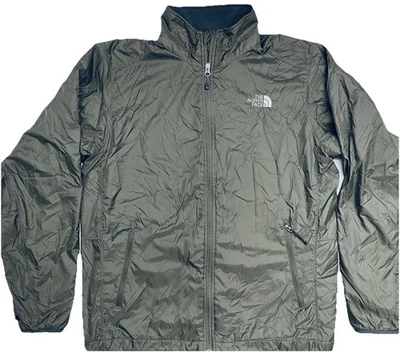 The North Face Jacket Dark Olive Army Green Fleece Lined Insulated Ripstop Zip - Image 1 of 4