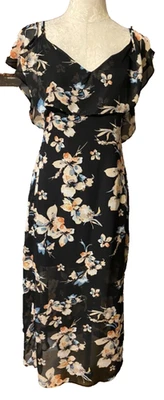 Jeans By Buffalo Midi Dress XL Extra Large 14 16 Floral Flowy Washable - Image 1 of 4