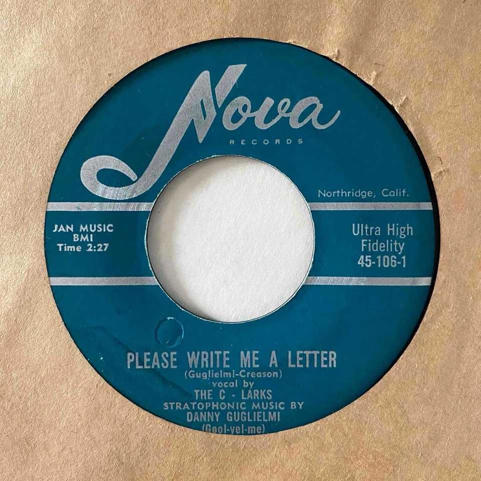 Doo Wop Girl Group 45 THE C-LARKS Please Write Me A Letter/Time Nova HEAR Foto 1 de 1