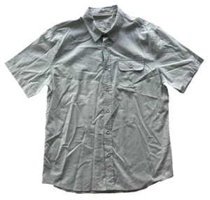 Quiksilver Waterman Collection Light Green Short Sleeve Collar Shirt Small Surf - Picture 1 of 6