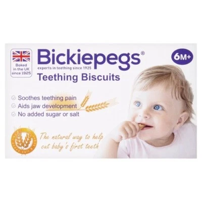 BICKIEPEGS NATURAL TEETHING BISCUITS BICKIEPEGS BABY TEETHING BISCUITS BICKIE PEGS BABIES INFANT TEETHER 100% NATURAL