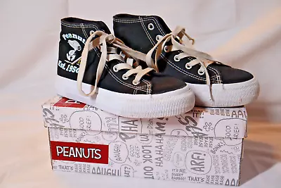 Zapatillas altas de lona Peanuts Snoopy & Woodstock juveniles talla 1 con caja Foto 1 de 4