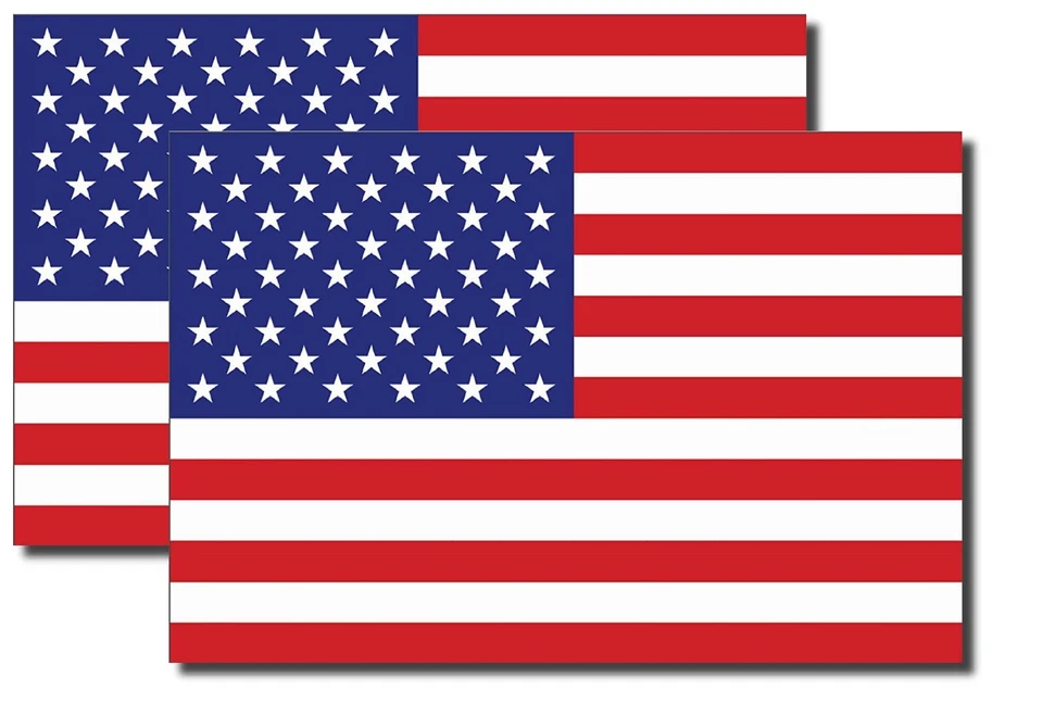 2x REFLECTIVE 3M USA American Flag Decal Stickers Exterior Various Sizes US made - Image 1 of 1