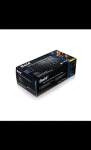 Aurelia Bold Black Nitrile Strong Gloves Mechanic Tattooist - SMALL 1000 GLOVES - Picture 1 of 3