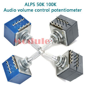 Potentiometer Log ALPS 50K/100K Audio Amp Volume Control Pot Stereo Loudness