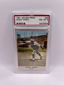 Dazzy Vance 1961 Golden Press #26 Baseball Card PSA 8 NM-MT