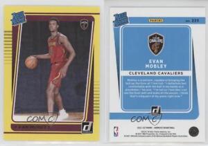2021-22 Panini Donruss Rated Rookie Yellow Flood Evan Mobley #225 Rookie RC