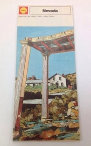 Vintage Road Map - 1974 Shell NEVADA Las Vegas, Reno & Lake Tahoe Map - Picture 1 of 5