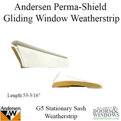 Andersen Weatherstrip For Andersen Perma Shield Sliding Windows White Seal - Image 1 of 2