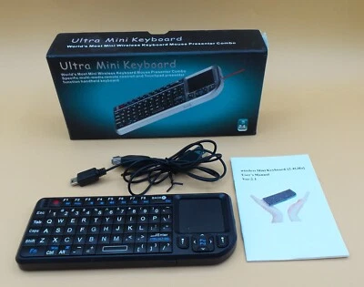 Ultra Mini Wireless Keyboard + Touchpad USB 2.4g wireless PC Android PC Smart TV - Image 1 of 4