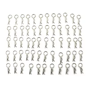 100pcs Stainless Steel Body Clips Pin Shell For 1/10 1/16 RC CAR HSP -,x - Picture 1 of 9