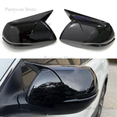 For Honda CRV CR-V 2012-2022 Gloss Black Side Mirror Cover Cap Trim Case Overlay Foto 1 de 2