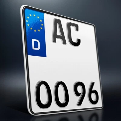 1 Motorrad Kennzeichen | 180 x 200 mm | Motorradkennzeichen Saison | DHL-Versand - Bild 1 von 4