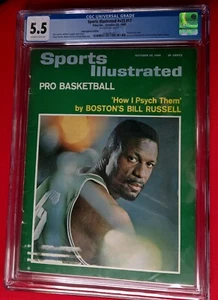 Sports Illustrated Bill Russell Boston Celtics 10/25/65 First Cover CGC 5.5 - Picture 1 of 1