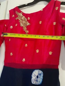 Indian Gown dress, size medium/intl. Large, 54 inch length, slender fit - Picture 1 of 16