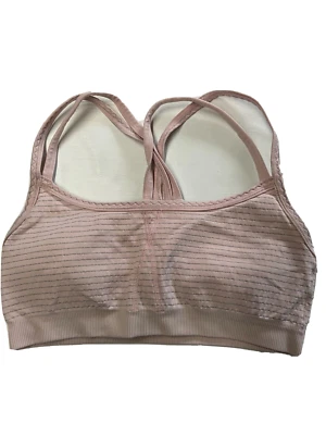 Sujetador deportivo para mujer ATHLETA rosa brillante a rayas namaste talla S Foto 1 de 3