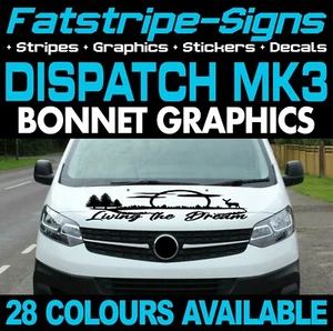 para adaptarse a CITROEN DISPATCH MK3 LIVING THE DREAM CAPÓ GRÁFICOS CALCOMANÍAS FURGONETA CAMPER - Imagen 1 de 2