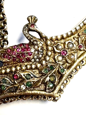 Antique Silver Gilt Purse Frame Gemstones & Pearls, Very Rare - Image 1 of 4