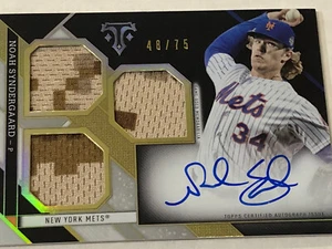 Noah Syndergaard Signed auto 2016 Triple Threads Rookies and Future Phenoms /75 - Picture 1 of 4