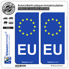 2 Autocollant Plaque Immatriculation Eu Union Européenne - Identifiant Européen
