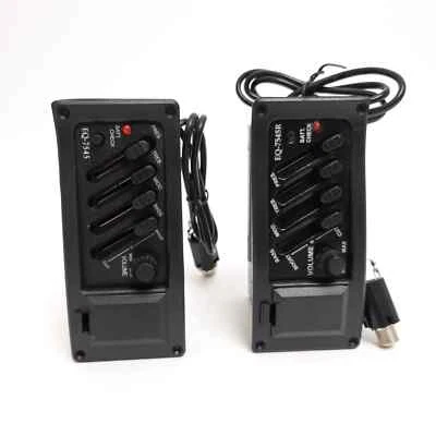 4-Band Acoustic Guitar Pickup Preamp EQ with Piezo 9V Black EQ-7545R/7545L - Image 1 of 4