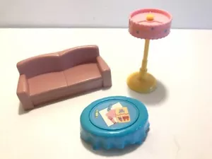 Vintage MATTEL DORA THE EXPLORER Couch, Coffee Table and Lamp - Picture 1 of 2