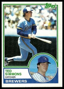Ted Simmons *HOF* 1983 Topps #450 - Imagen 1 de 2