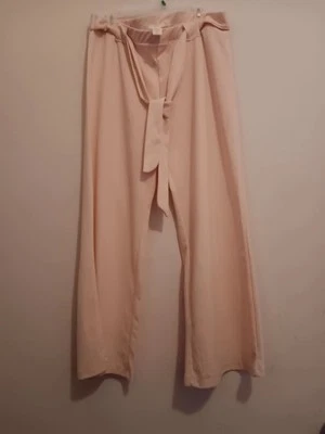 NYC Pants, Women's Plus Size 3X, Pink Wide Leg, Stretch, Tie, Comfort NWOT  - Image 1 of 4