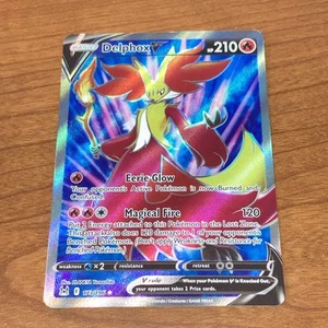 Delphox V 173/196 Lost Origin NM Full Art Pokemon Card - Picture 1 of 3