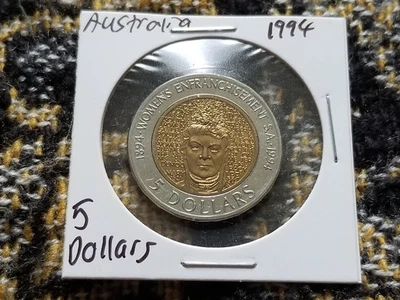 Australia 5 Dollars 1994 Almost Uncirculated - Women's Enfranchisement - Image 1 of 2