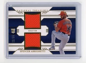 2024 Panini National Treasures Spencer Arrighetti Game Gear Muestras Doble/99 - Imagen 1 de 2