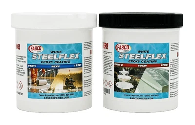 Fasco Epoxies Steelflex White - Epoxy Bottom Coating - Quart Kit