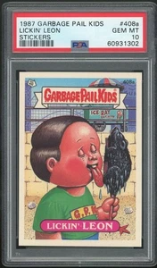 1987 Topps Garbage Pail Kids 10th Series #408a Lickin' Leon PSA 10 GEM MINT Os10 - Picture 1 of 2
