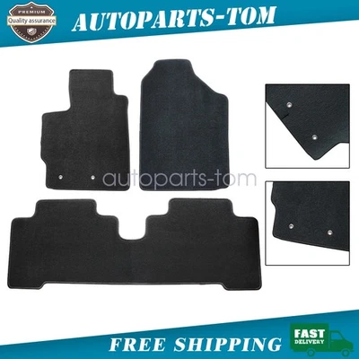 Replacement Front & Rear Floor Mats Carpet For 2007 - 2012 Toyota Yaris Velour - Image 1 of 4