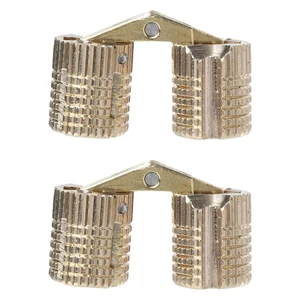 Bisagras de gabinete de ángulo de apertura 2 piezas bisagras de caja ocultas artesanales - Imagen 1 de 12