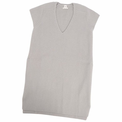 HERMÈS Hermes maglia abito smanicato lana cashmere top donna 38 Usato0