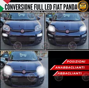 KIT CONVERSIONE FARI FULL LED 7200 LUMEN FIAT PANDA MK3 6000K CANBUS 3°SERIE - Bild 1 von 11