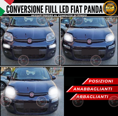 Kit Conversione Fari Full Led 7200 Lumen Fiat Panda Mk3 6000k Canbus 3°serie • 34.99€