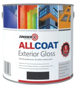 *REDUCED* Zinsser AllCoat Exterior Water Based Multi Surface Paint Gloss & Matt - Picture 1 of 8