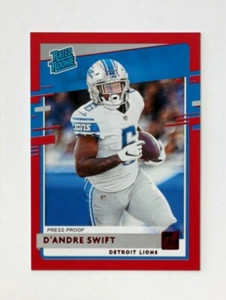 2020 Donruss #309 D'Andre Swift Press Proof Red Detroit Lions Rookie - Picture 1 of 2