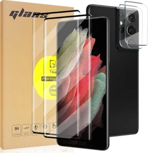 Samsung Galaxy S21 Ultra Screen Protector Tempered Glass HD Clear Full Coverage - Picture 1 of 7