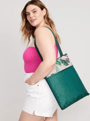 Old Navy 可折叠野餐毯和托特包套装适用于家庭鸟类/火烈鸟 — 第 1/2 张图片