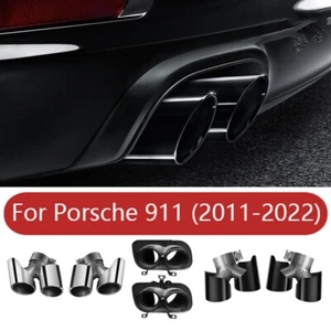For Porsche 991 911 2011-2022 Car Exhaust Muffler Tip Pipe Tail Stainless dggv - Picture 1 of 26