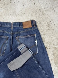RARE Adidas Conductor Selvedge Navy Denim Pants Jeans y2k - Picture 1 of 18