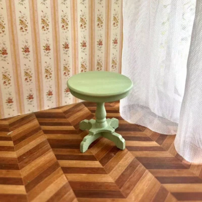 1:12 Scale Miniature Dollhouse Furniture Vintage Green Garden Table Accessories - Image 1 of 4