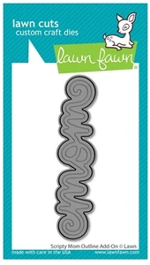 New! Lawn Fawn SCRIPTY MOM OUTLINE ADD-ON Lawn Cuts Dies LF3691 - Picture 1 of 1