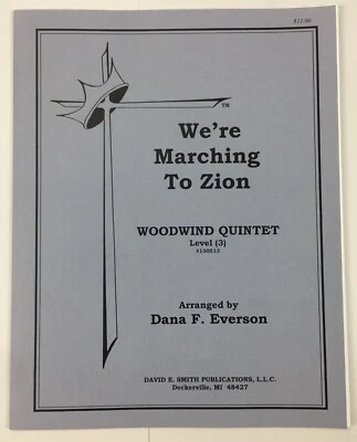 We're Marching To Zion Sacred Sheet Music Woodwind Quintet Level 3 Dana Everson - Image 1 of 4